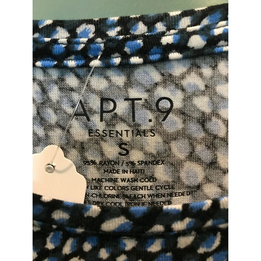 APT. 9 long sleeve printed blouse -size S